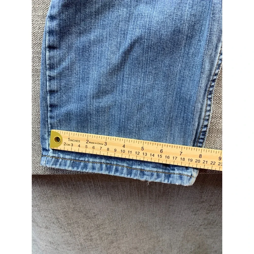 Levi's 505 Jeans Mens 33x32 Blue Denim Light Wash Mid Rise Regular Fit Straight